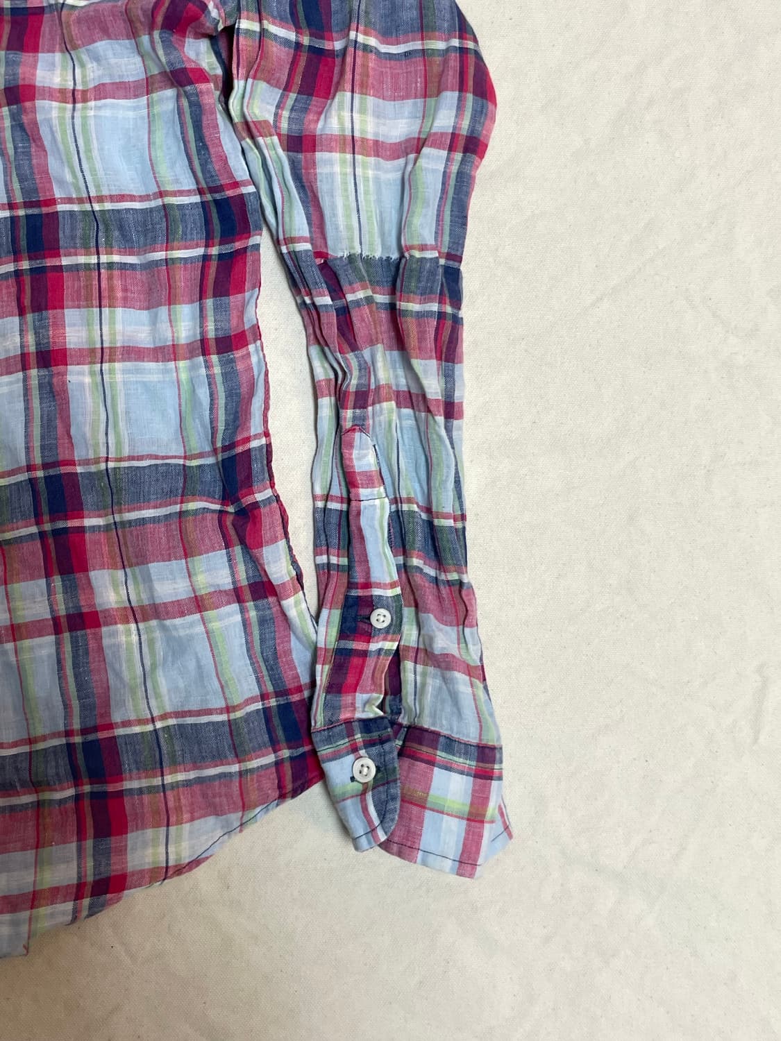 폴로 린넨 체크셔츠  상품이미지4