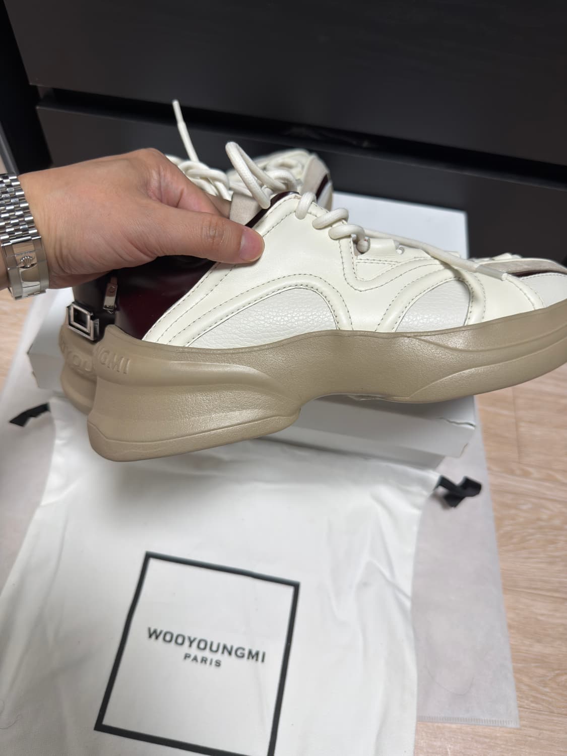 (새상품)우영미 브라운 레더 로우탑 스니커즈 (42-270 상품이미지6