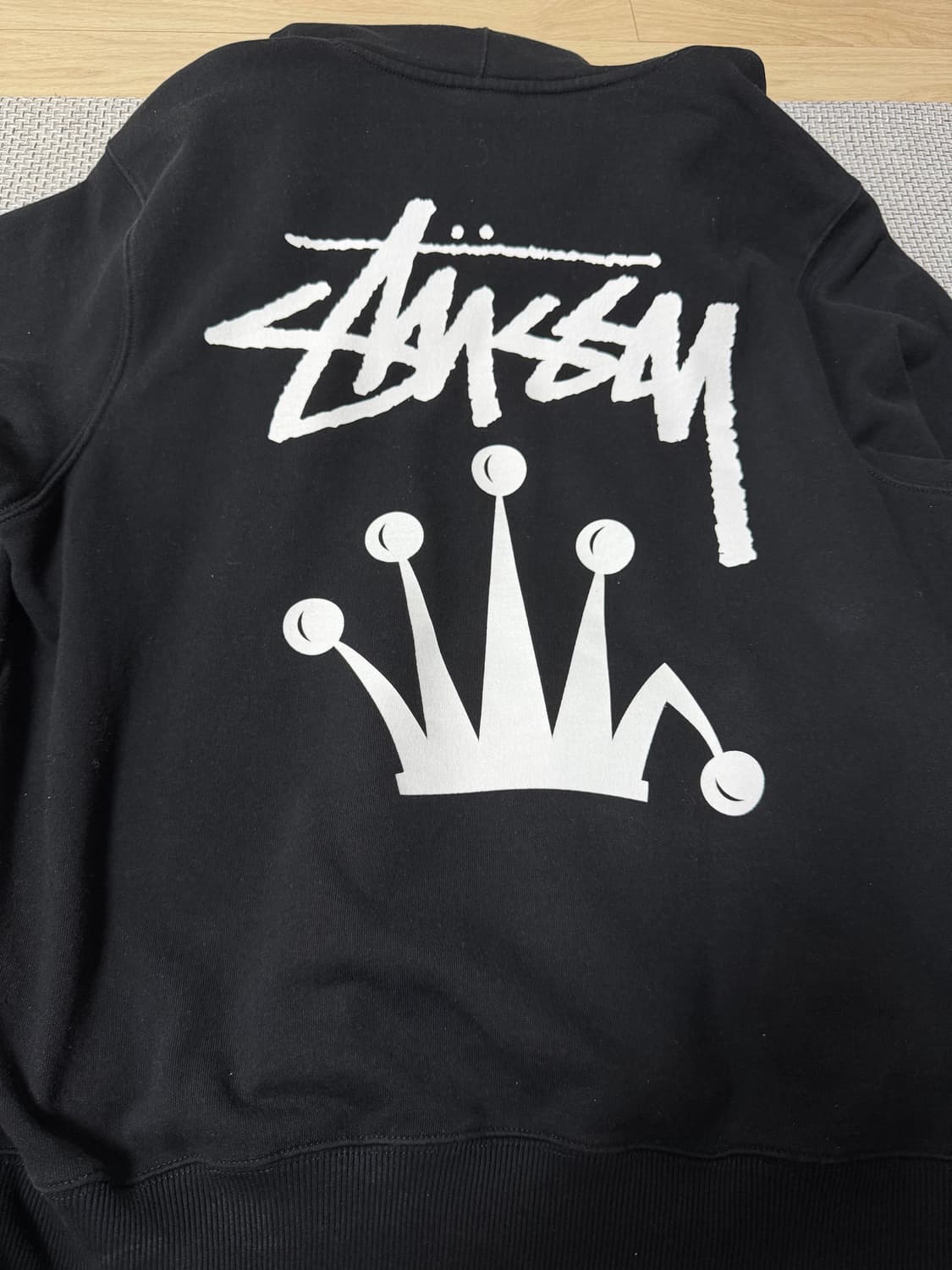 정품 스투시 크라운 후드 블랙M사이즈  상품이미지1