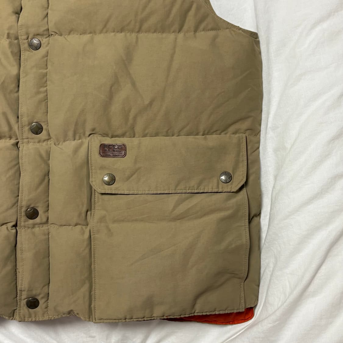 90s 폴로 랄프로렌 요크 레더 웨스턴 베스트 패딩 상품이미지5