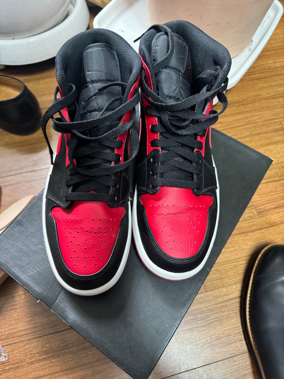 나이키 에어조던1 미드 브레드 밴드 2020 554724-074 270사 상품이미지2