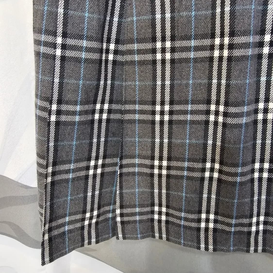Burberry 버버리 런던 그레이 체크 아코디언 미니 스커트 상품이미지5