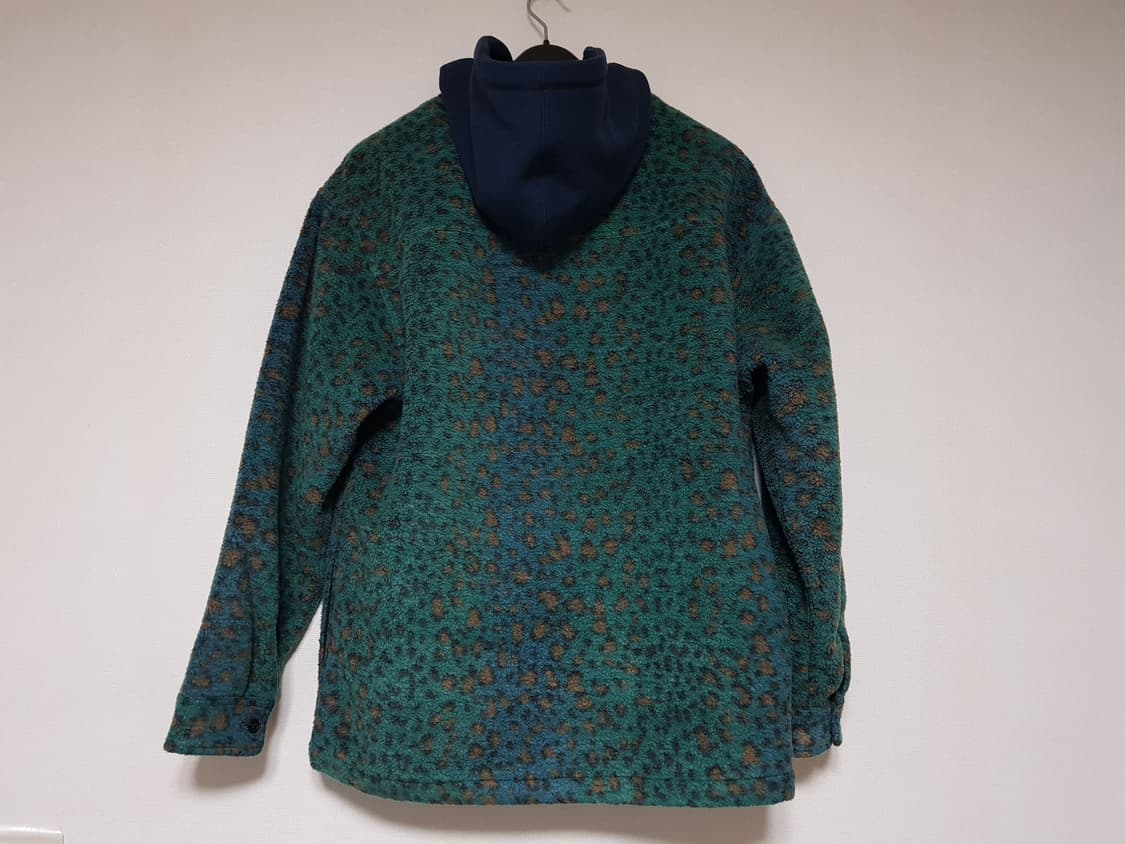 슈프림 플리스 후드 셔츠 자켓 레오파드 그린 23FW 상품이미지3