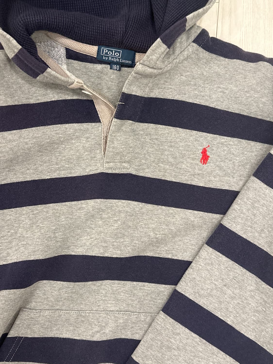 폴로 스트라이프 후드티 상품이미지3