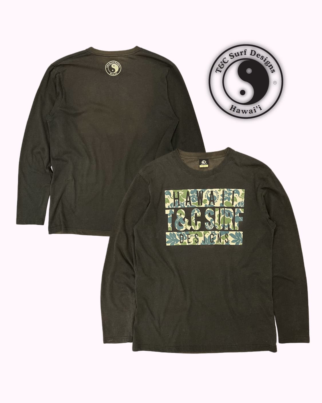 T&G SURF DESIGN khaki logo fade t 상품이미지1