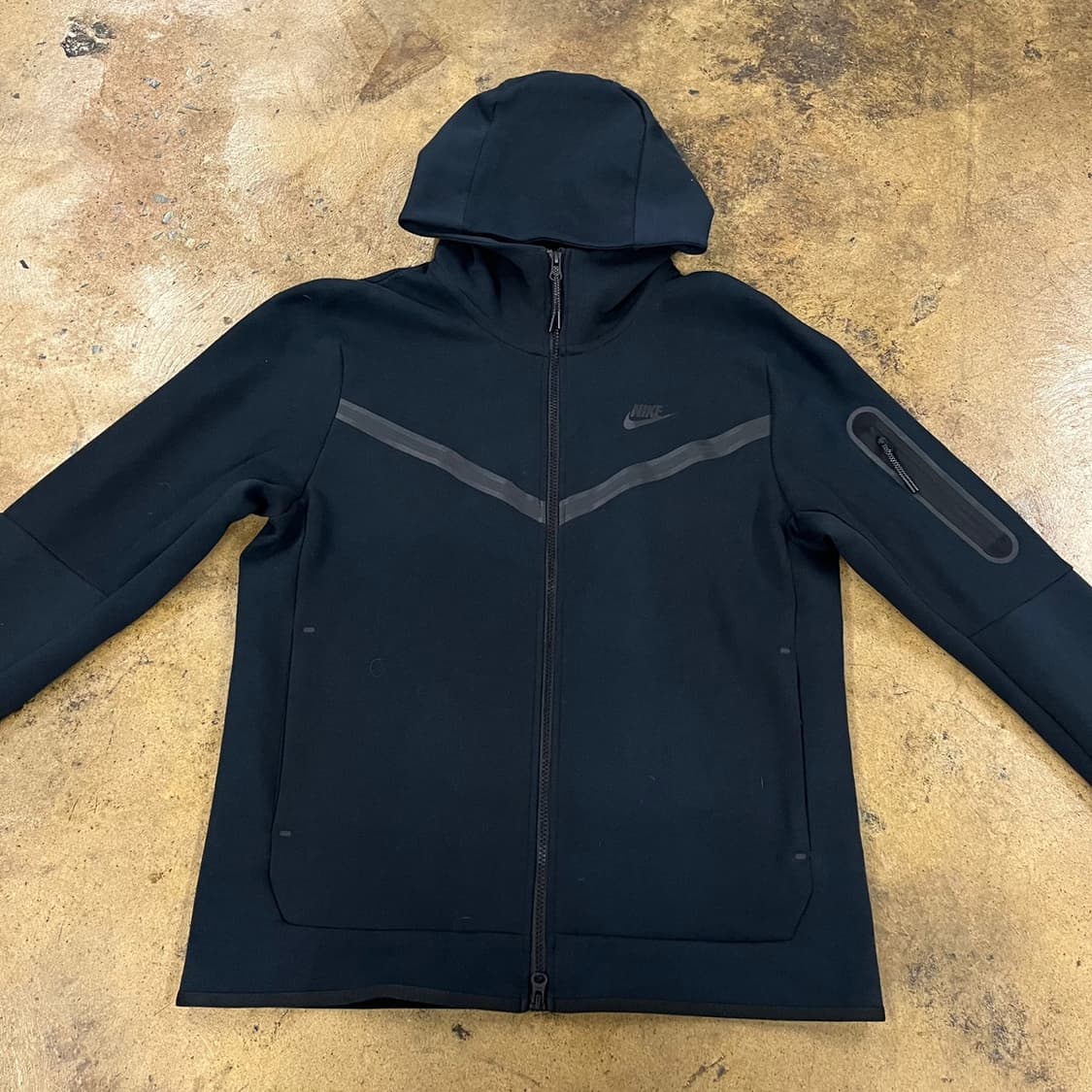 [정품/L] 나이키 테크 플리스 블랙 후드집업 b17 상품이미지3