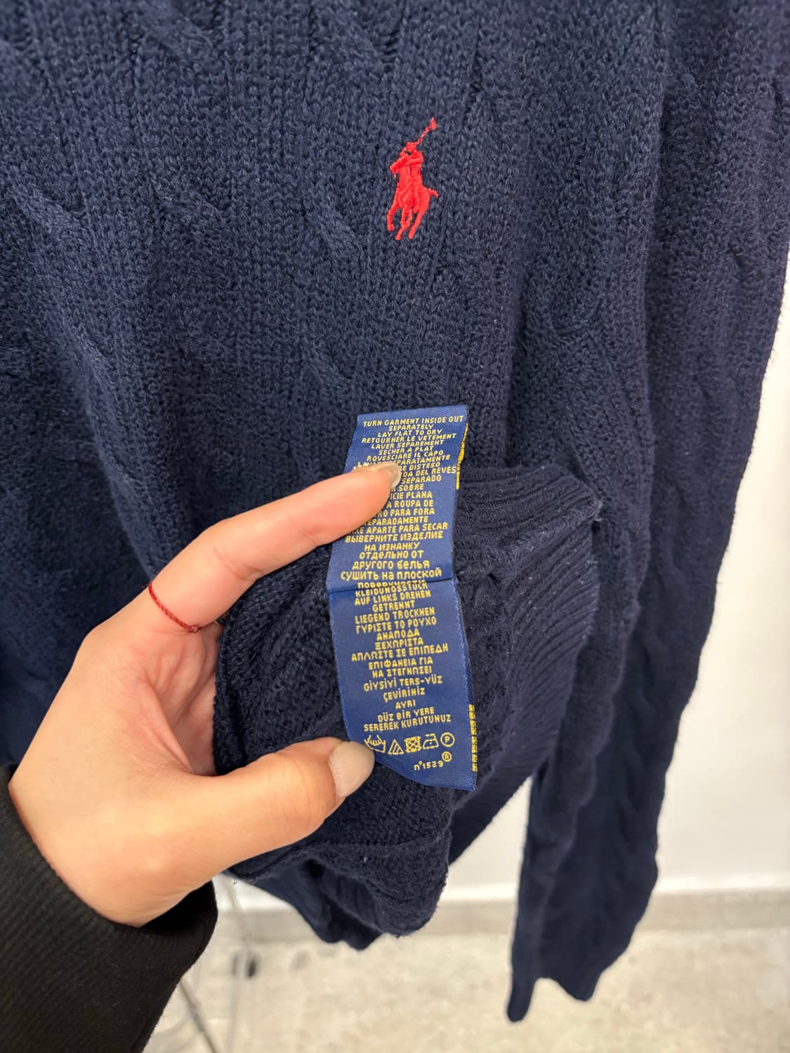 Polo red logo knit navy 상품이미지6