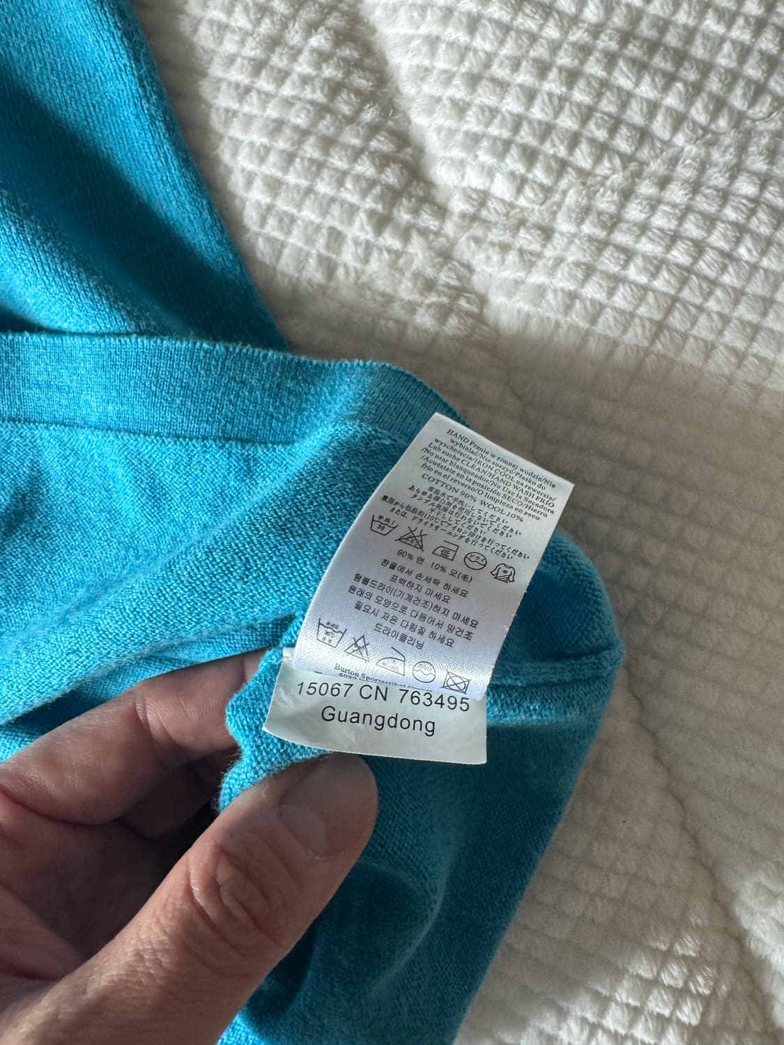 [Burton] 버튼 울 니트_에메랄드 블루 (L) 상품이미지5