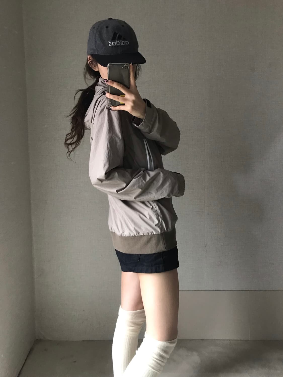 노페 카키브라운 바람막이 상품이미지3
