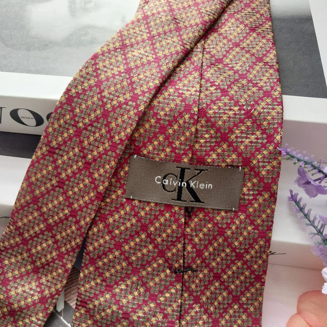 캘빈클라인 실크 브라운 체크 넥타이 9.5cm A+등급 K1278
 상품이미지5