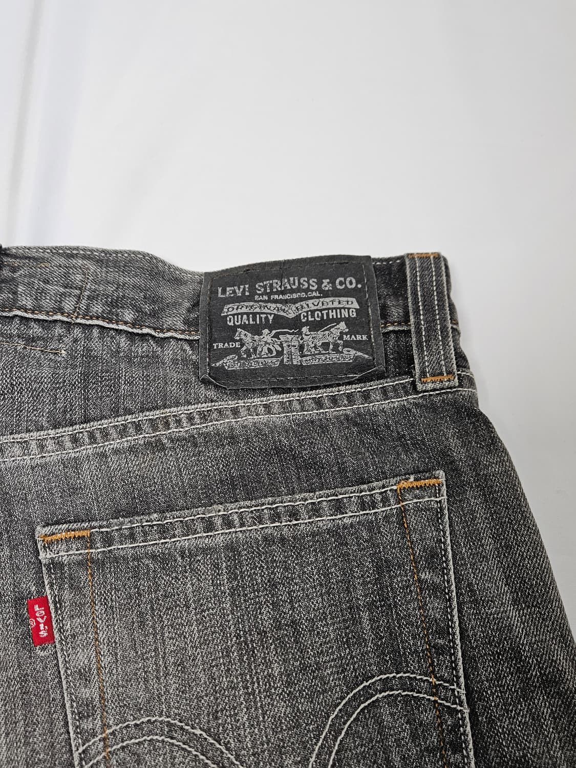 00s 리바이스 514 워싱 블랙 데님팬츠 청바지 흑청 빈티지진 34 상품이미지2