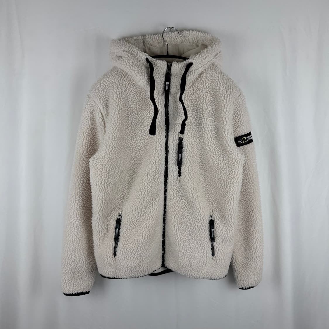 (S) 내셔널지오그래픽 양털 뽀글이 플리스 자켓 아이보리 상품이미지2