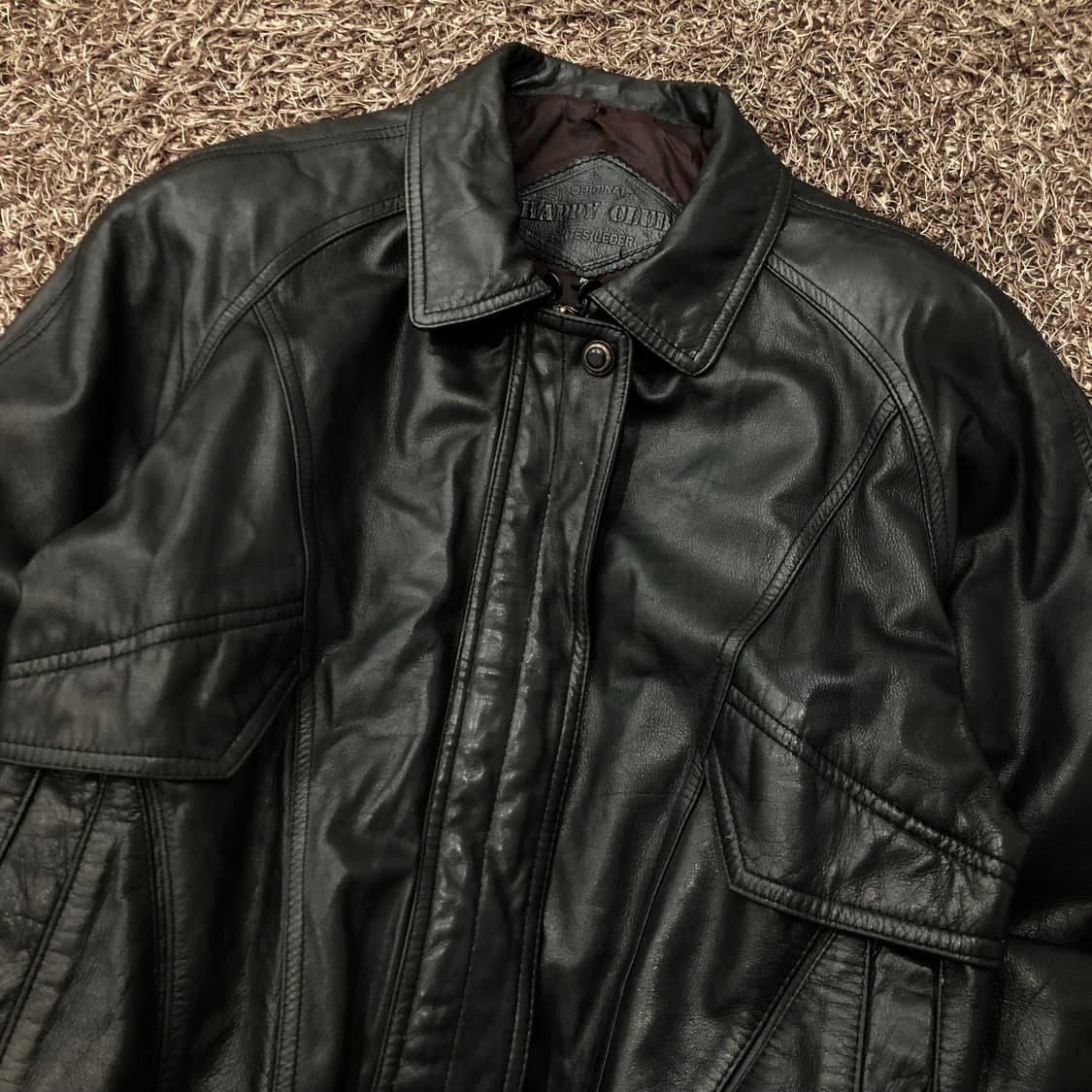 빈티지 양가죽 봄버 레더 가죽 자켓 상품이미지2
