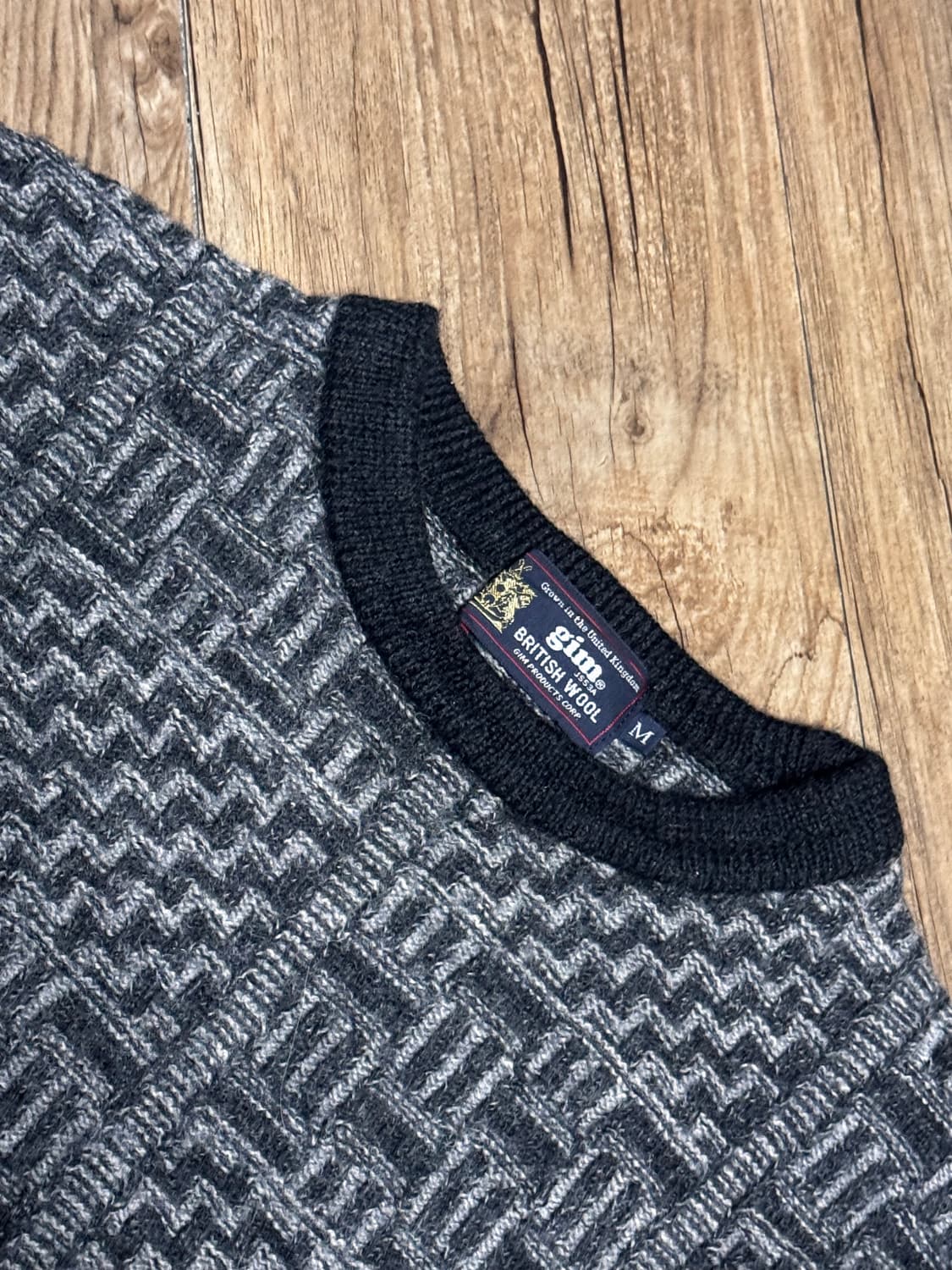 짐 패턴 브리티시 울 니트 스웨터 상품이미지5