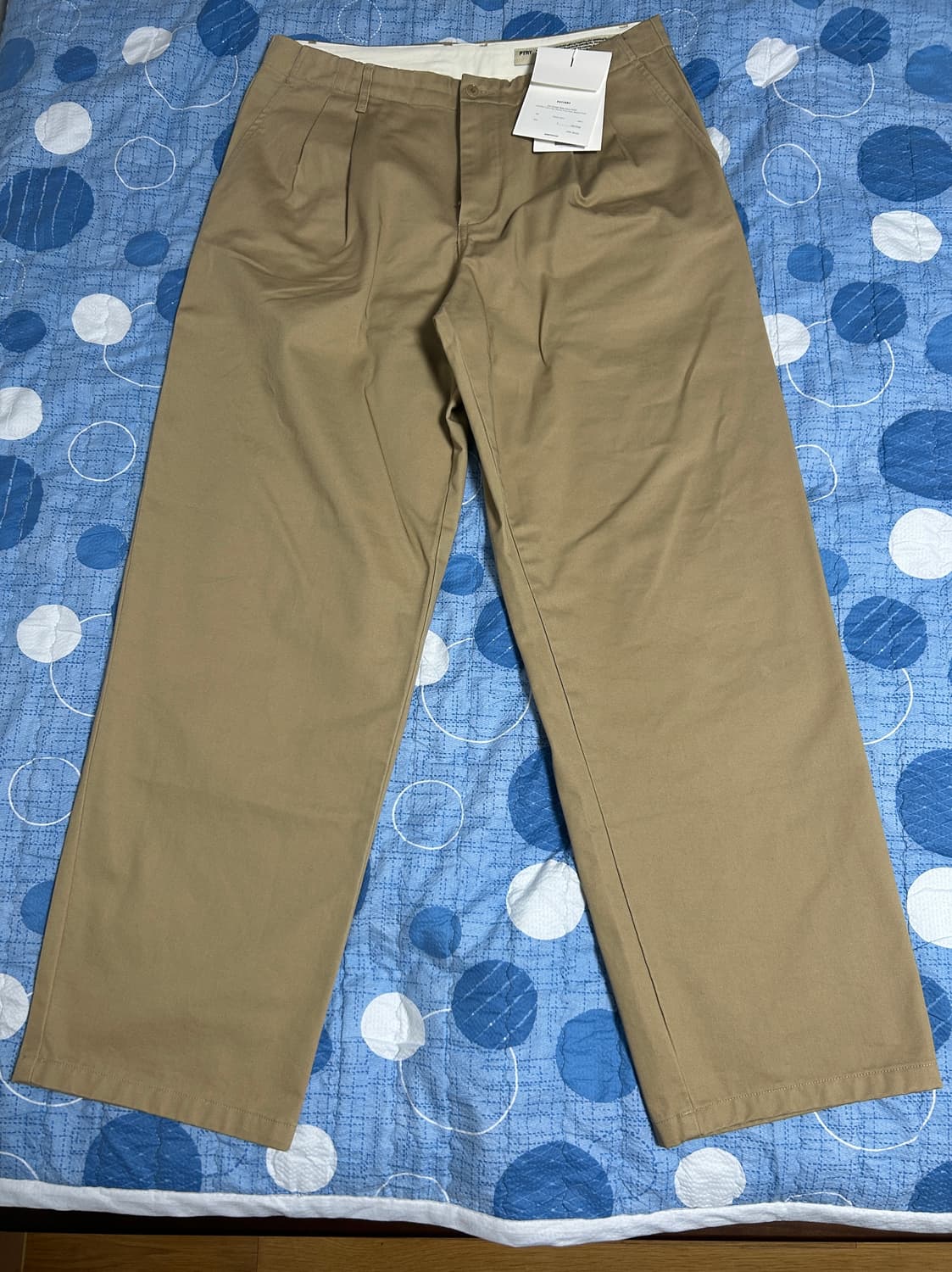 새상품 포터리 투플리츠 와이드 치노팬츠 베이지 4size 상품이미지1