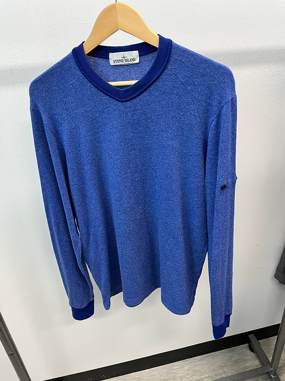 100-105) 스톤아일랜드 블루 코튼니트  상품이미지3