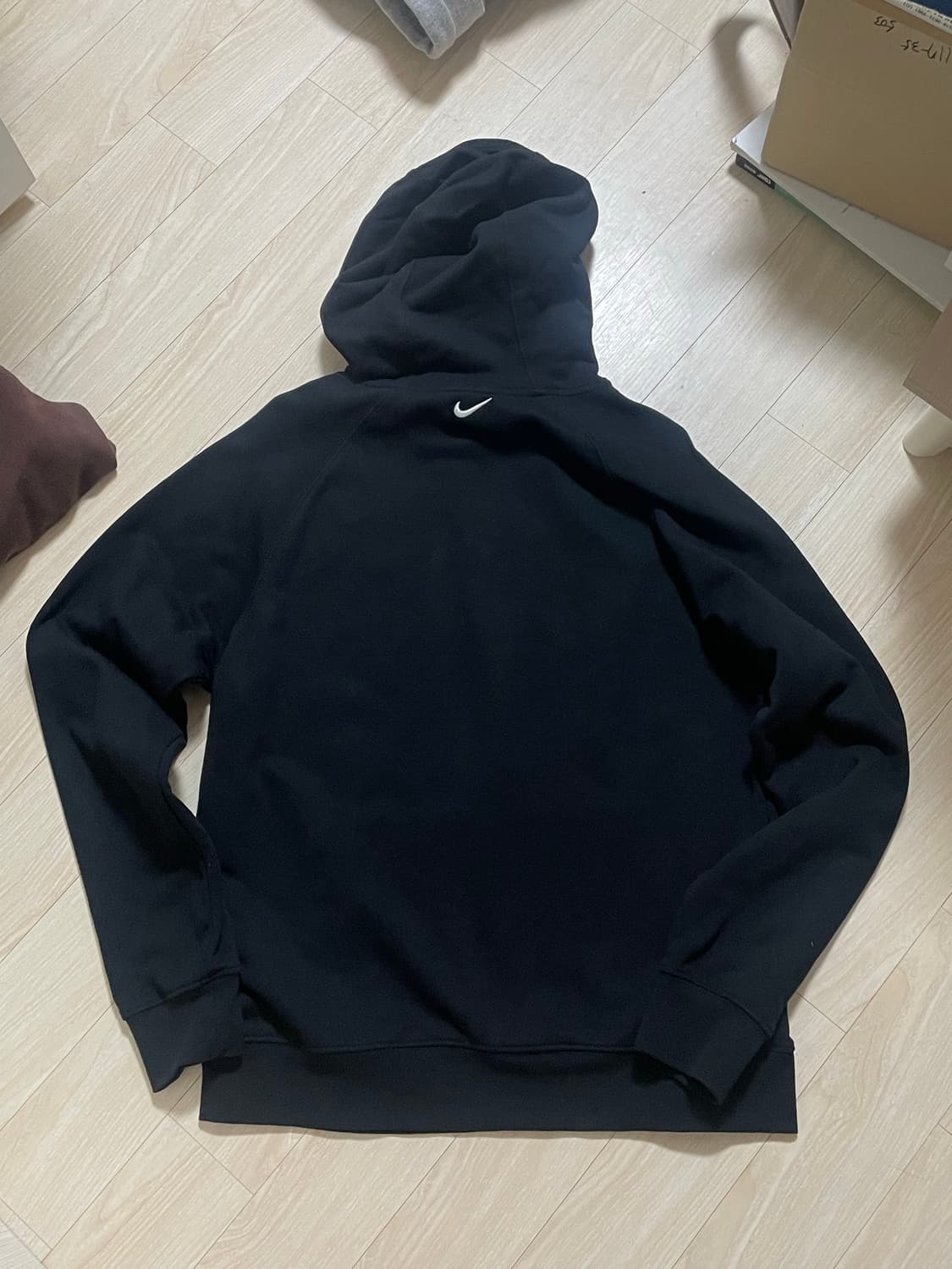 나이키 스우시 후드티 블랙 L 상품이미지4