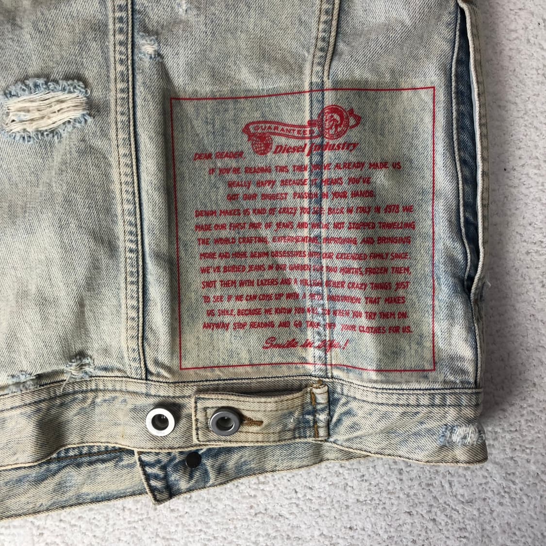 디젤 디스트로이드 데님자켓  상품이미지5