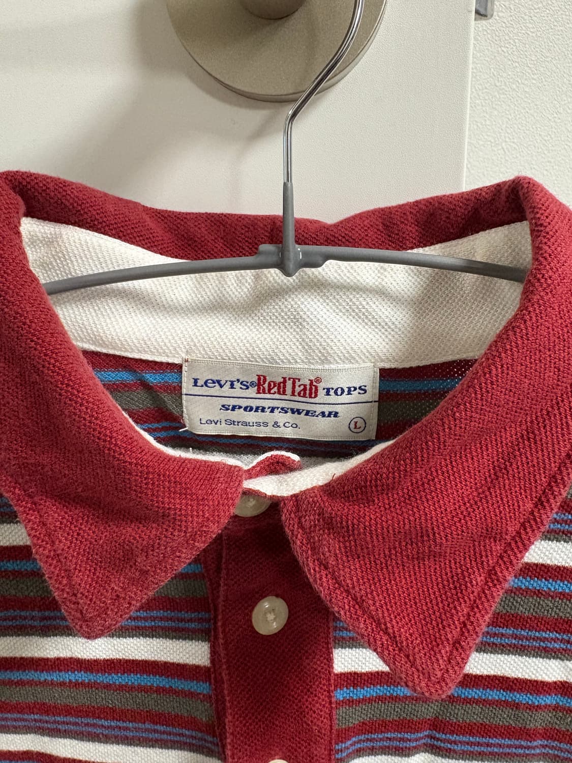 Vintage Levi’s 카라 반팔티 L 상품이미지4