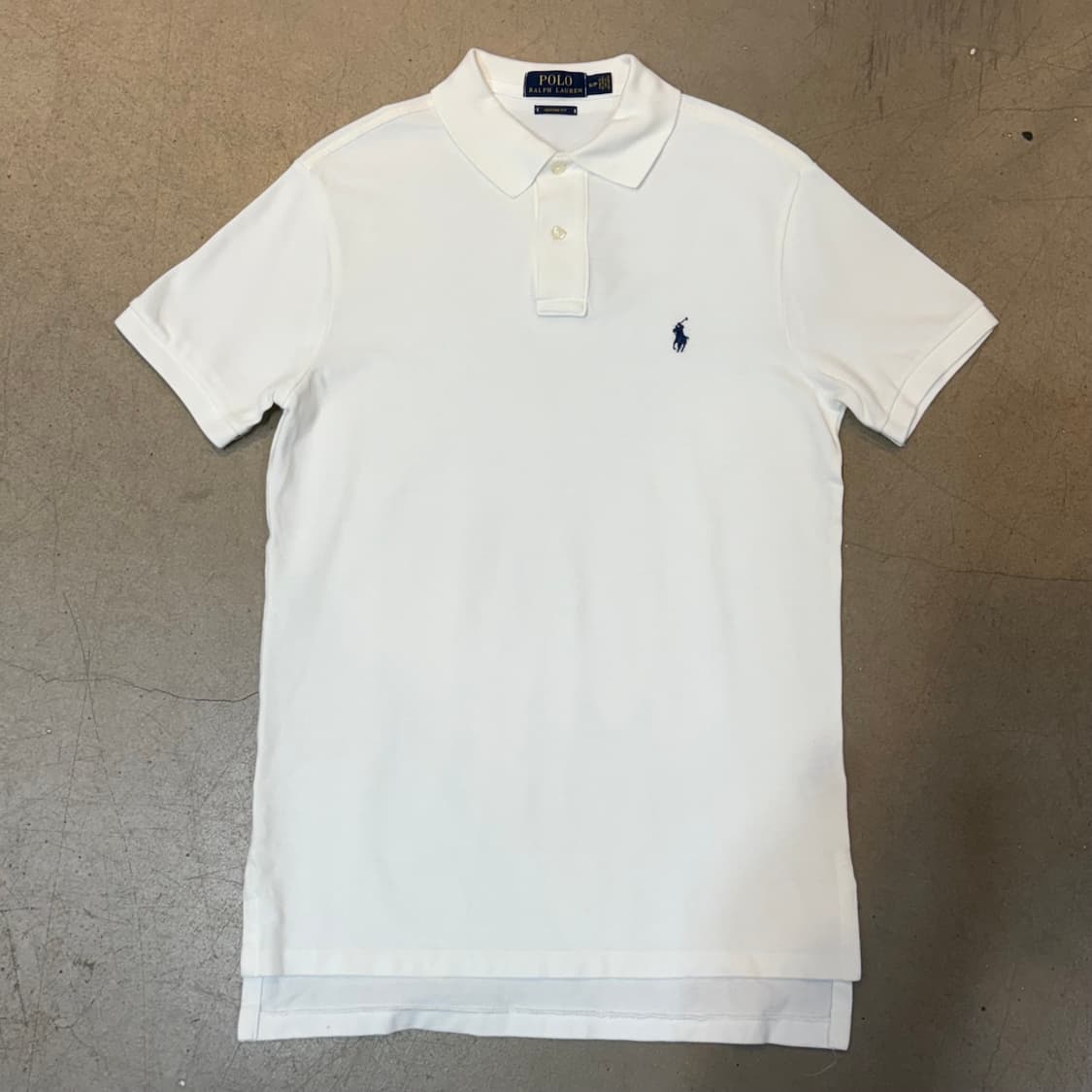 S 폴로랄프로렌 커스텀핏 화이트 카라 반팔 티셔츠  상품이미지2