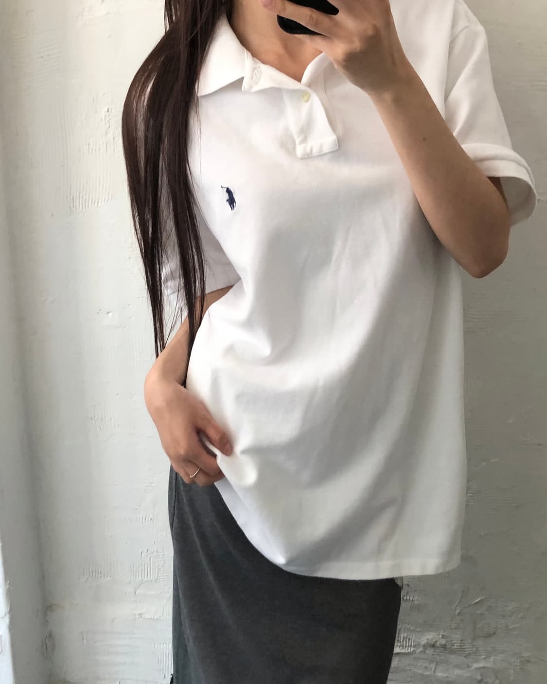 Polo 폴로 랄프로렌 QR신형 화이트컬러 아이코닉 PK 카라티셔츠 상품이미지2