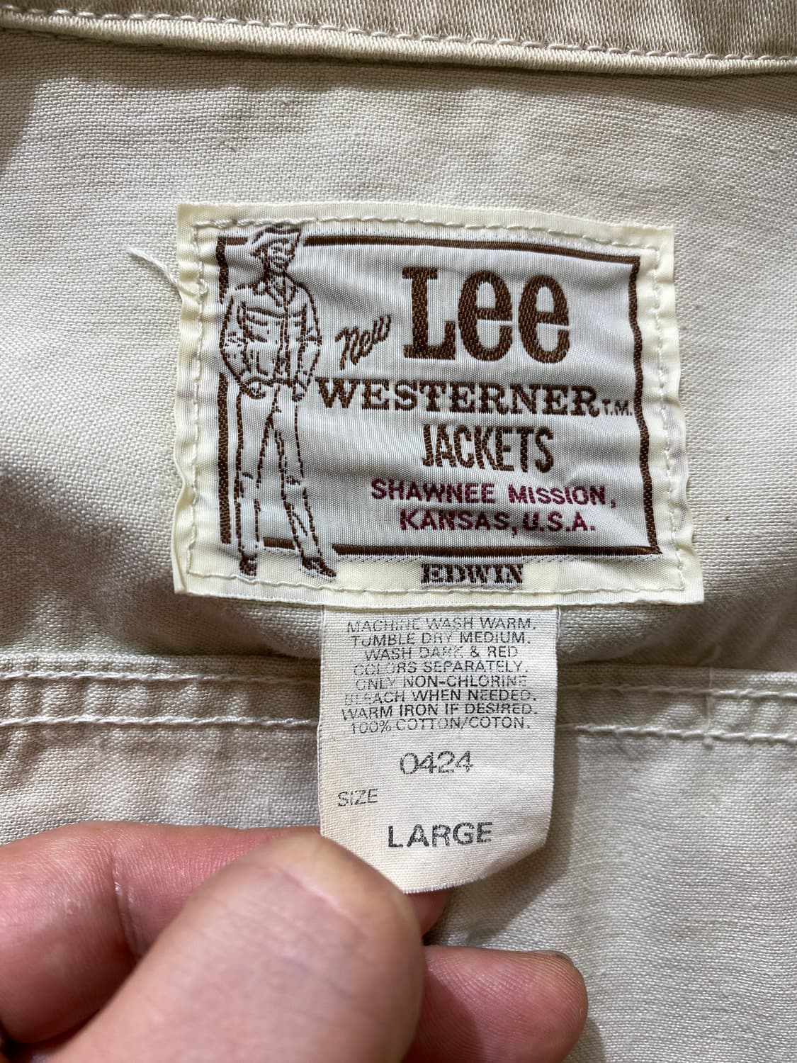 [L] 90s Lee 0424 리 웨스터너 자켓 Made in japan 상품이미지8