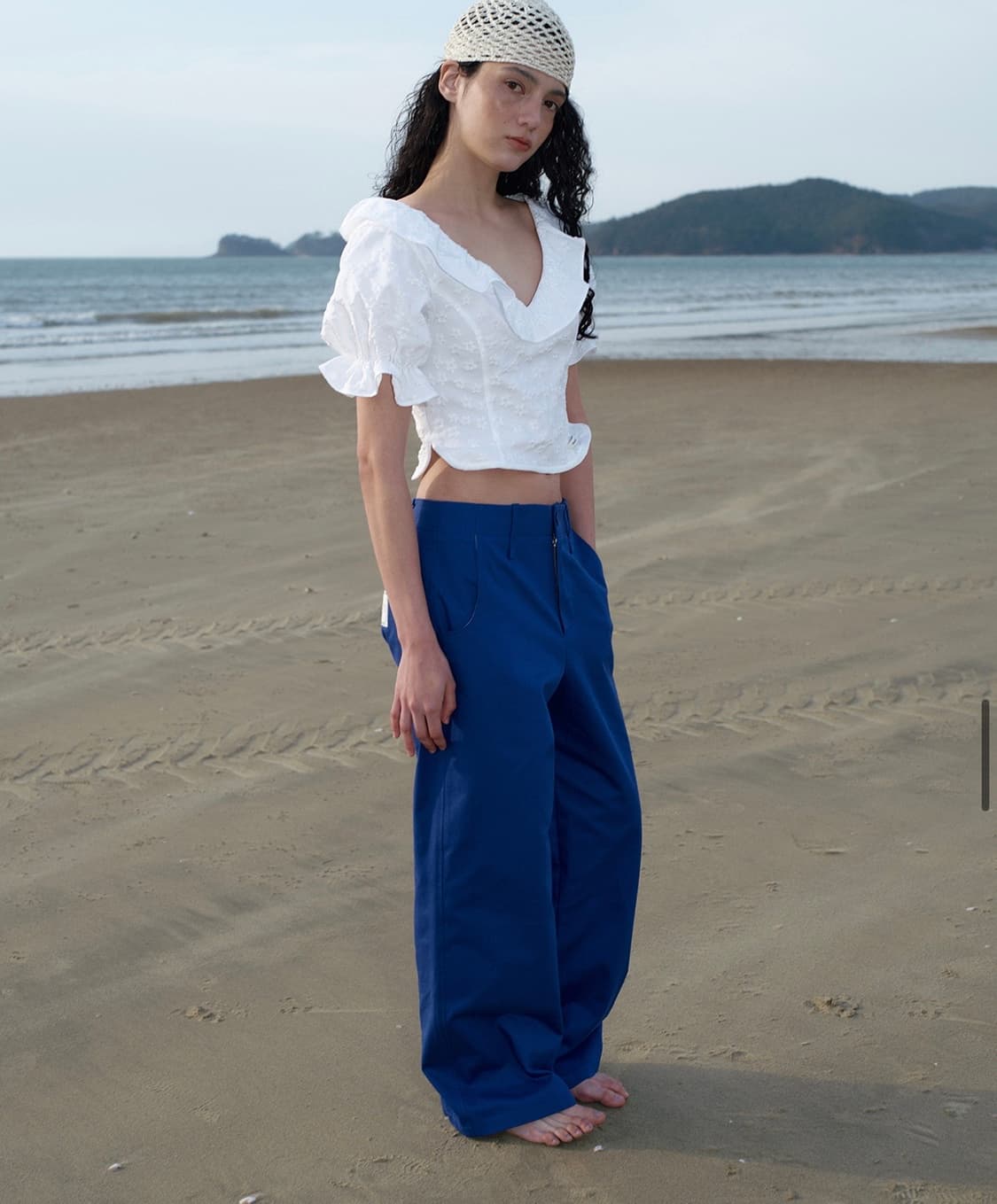 오버듀플레어 COLOR WIDE PANTS_ROYAL BLUE 상품이미지2