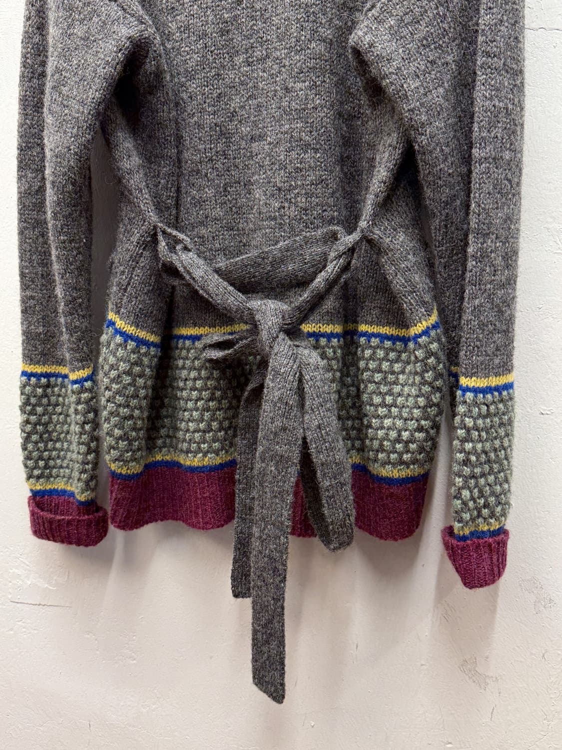 45rpm Wool Knit Belted Shawl Collar Card 상품이미지7