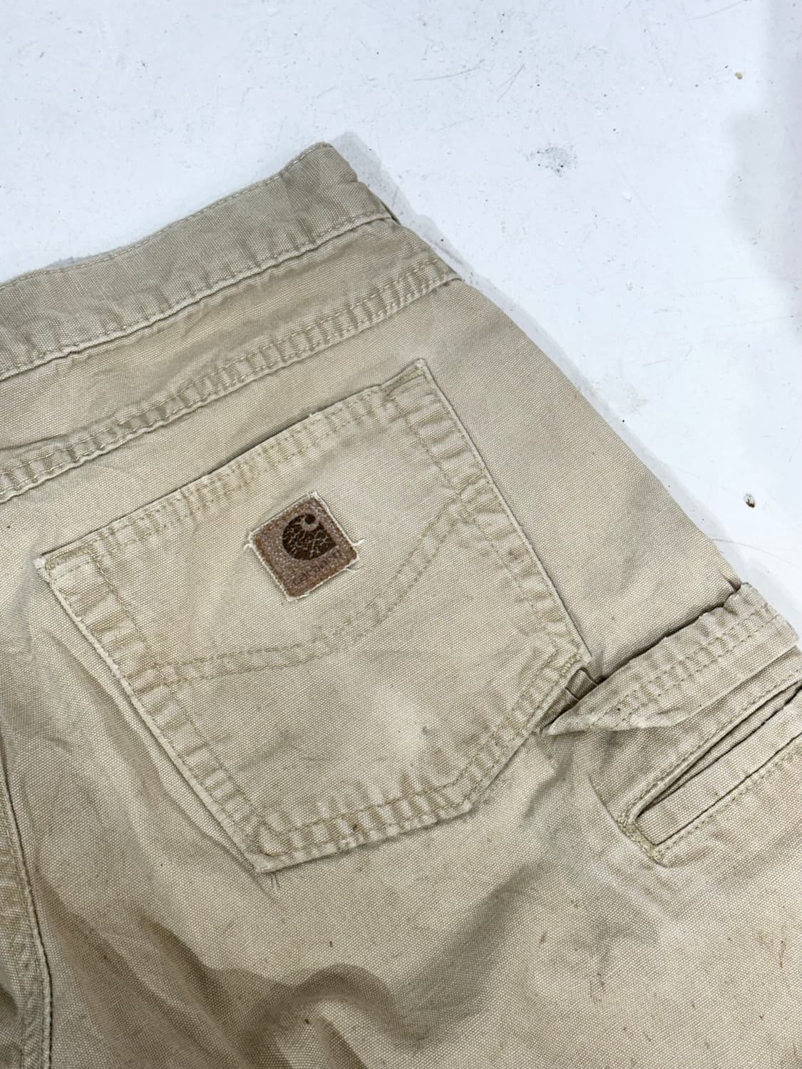 칼하트 b159 베이지 와이드 카펜터 워크 팬츠 가죽탭 바지 29 상품이미지6