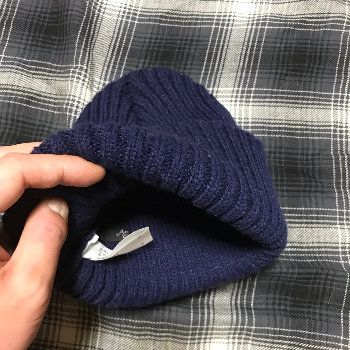 재팬 도톰 헤비 울 숏비니 네이비 상품이미지3