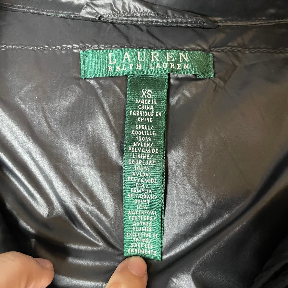 LAUREN 폴로 랄프로렌 블랙 퀄팅 패딩 XS 상품이미지4