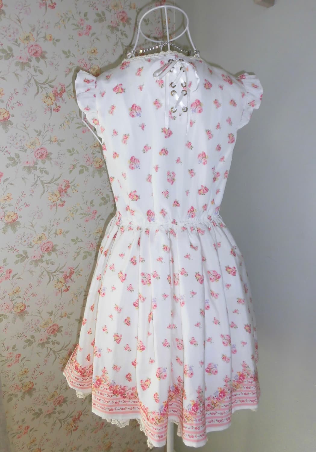 리즈리사 lizlisa 핀터깔 히메갸루 핑크 플로럴 미니 원피스 상품이미지5