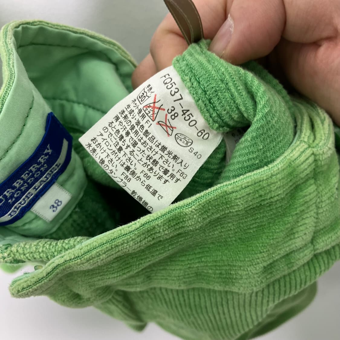 버버리 Y2K 오네갸루 그린 쇼츠 38 상품이미지8