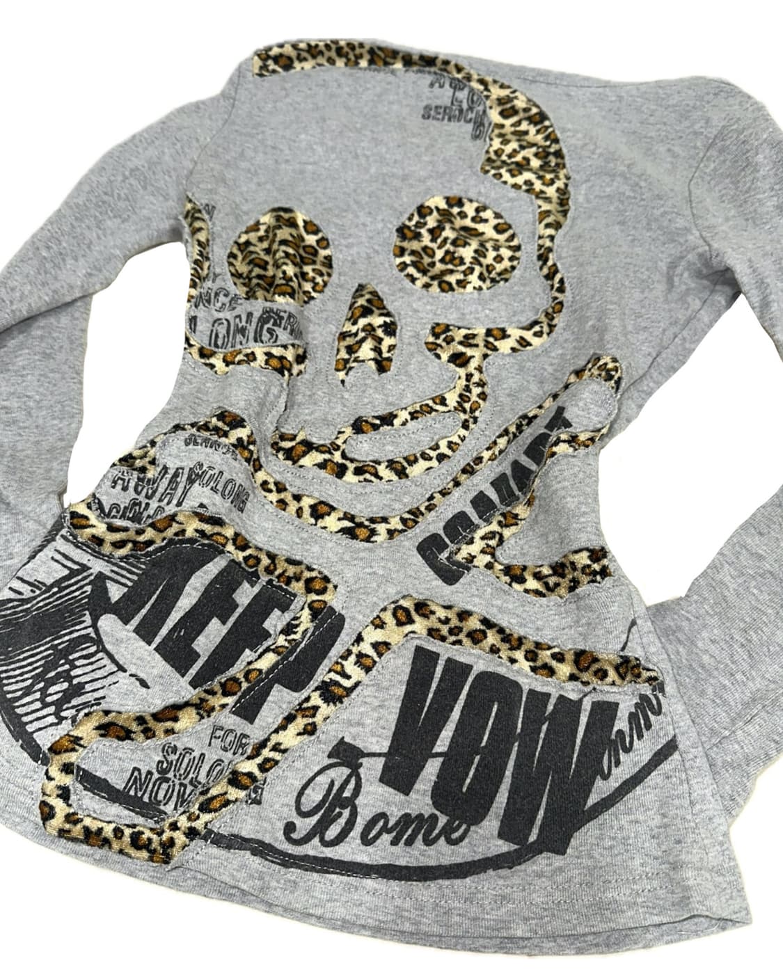 오네갸루 펑크 y2k 호피 롱슬리브 티셔츠 상품이미지1