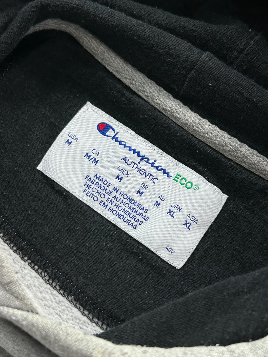 챔피온 에코 어센틱 블랙 자수로고 후드티 M  상품이미지7