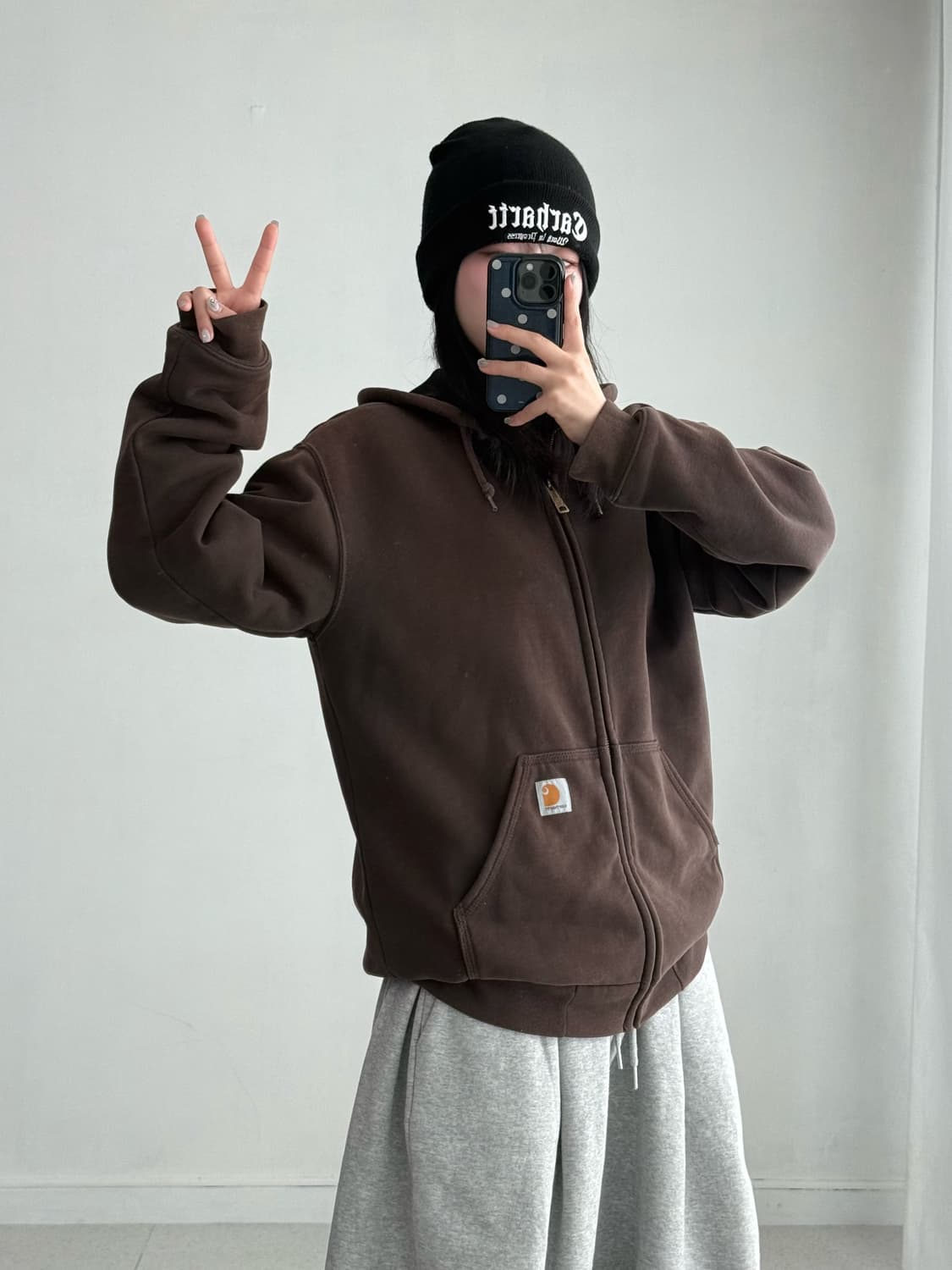 칼하트 브라운 후드집업 상품이미지3