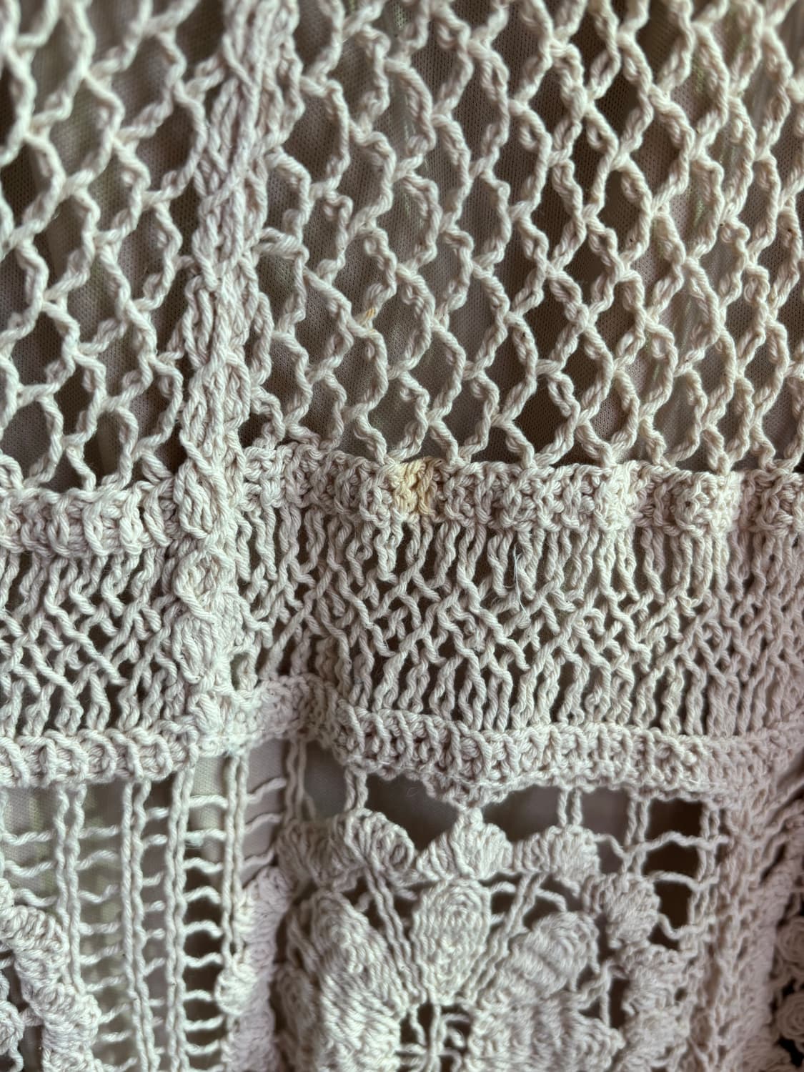 빈티지 크로셰 뜨개 롱 스커트 아이보리 상품이미지6