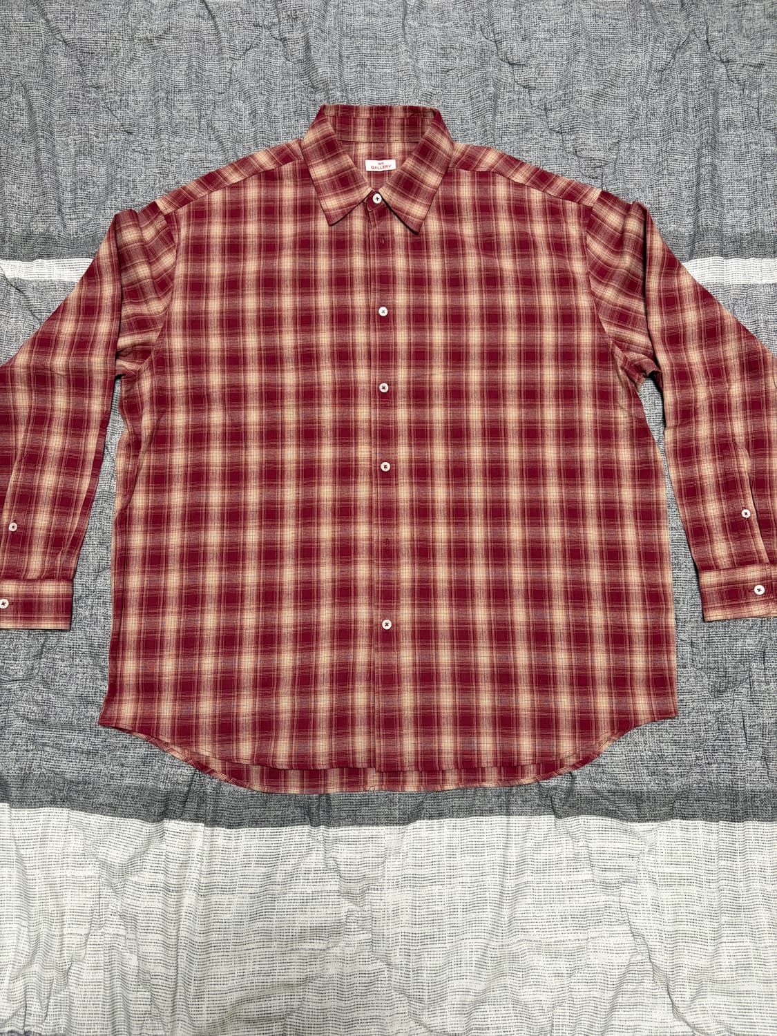 갤러리1011 그래픽 체크 패턴셔츠 상품이미지1