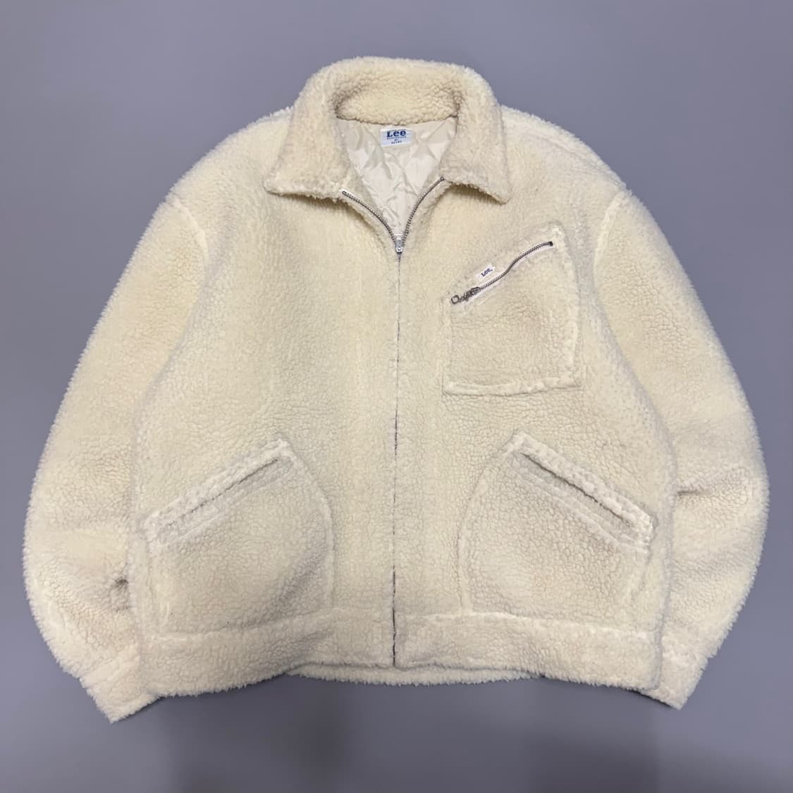 Lee x 빔즈(BEAMS) 아이보리컬러 쉐르파 91B 워크 자켓 상품이미지8