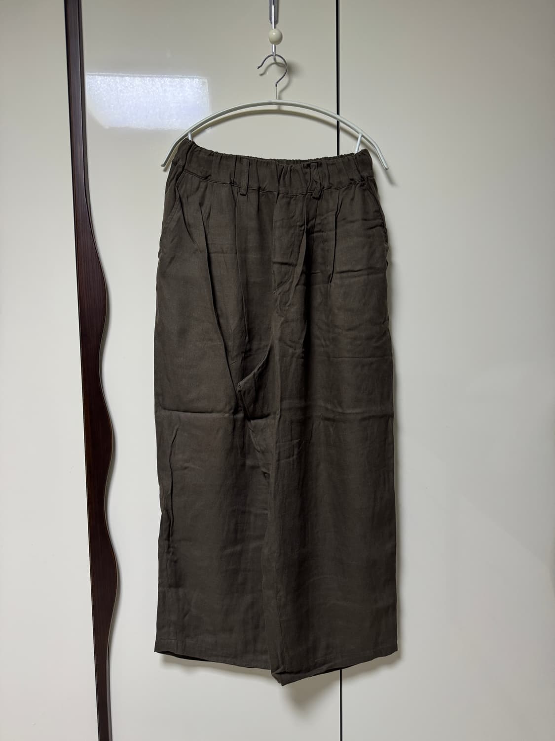 말렌 유니섹스 내추럴 와이드팬츠 브라운 1size 상품이미지3