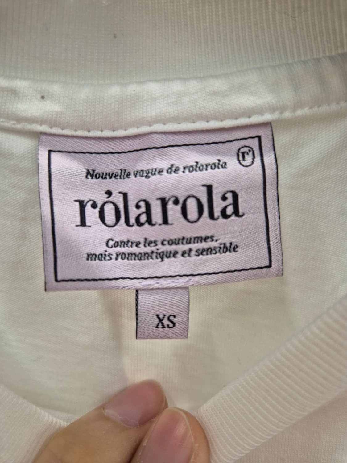 롤라롤라 메종드 로라 화이트 반팔티 XS 상품이미지4