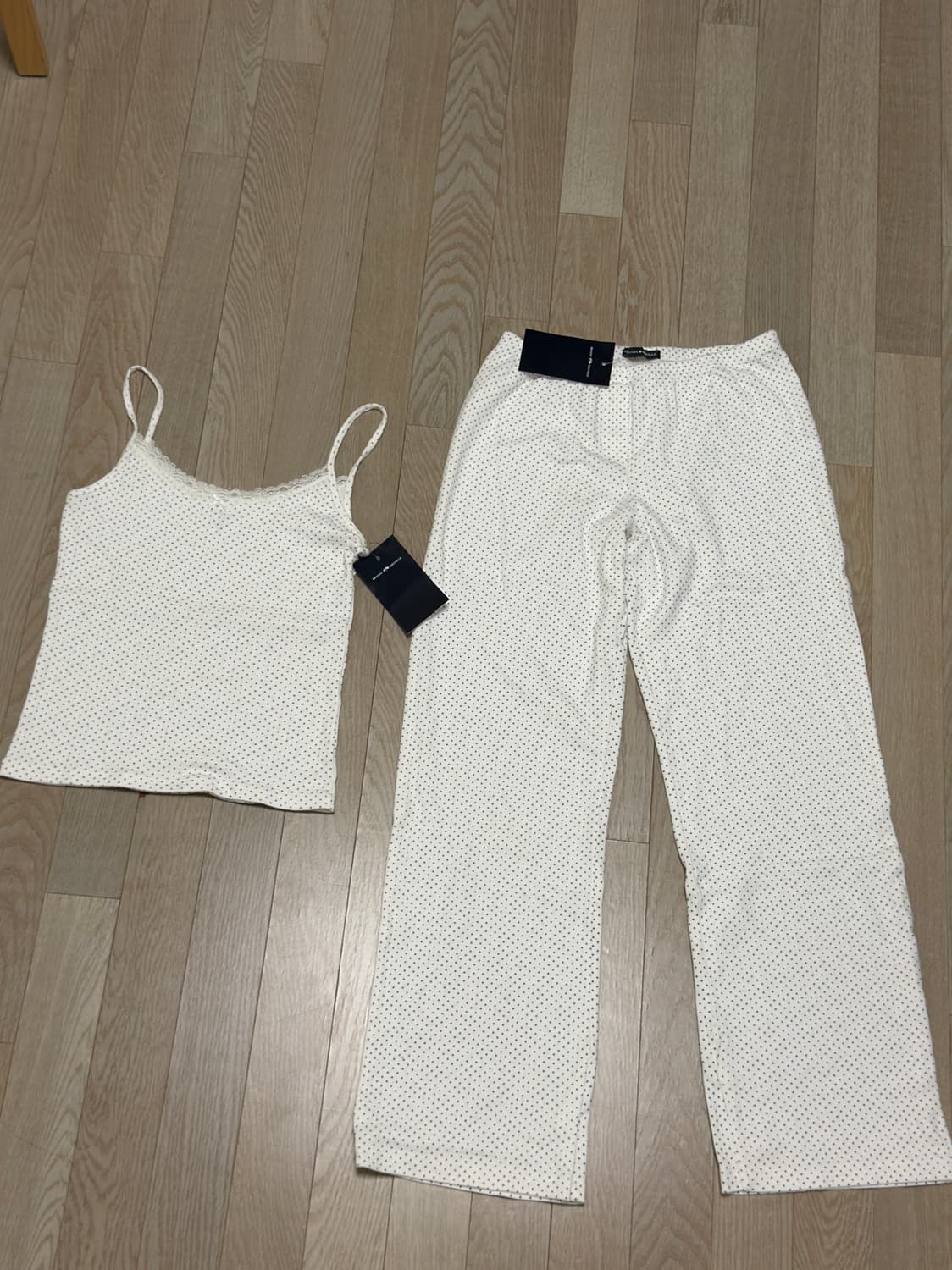 브랜디멜빌 도트 아일렛 나시+바지 (블루도트) 세트 상품이미지1