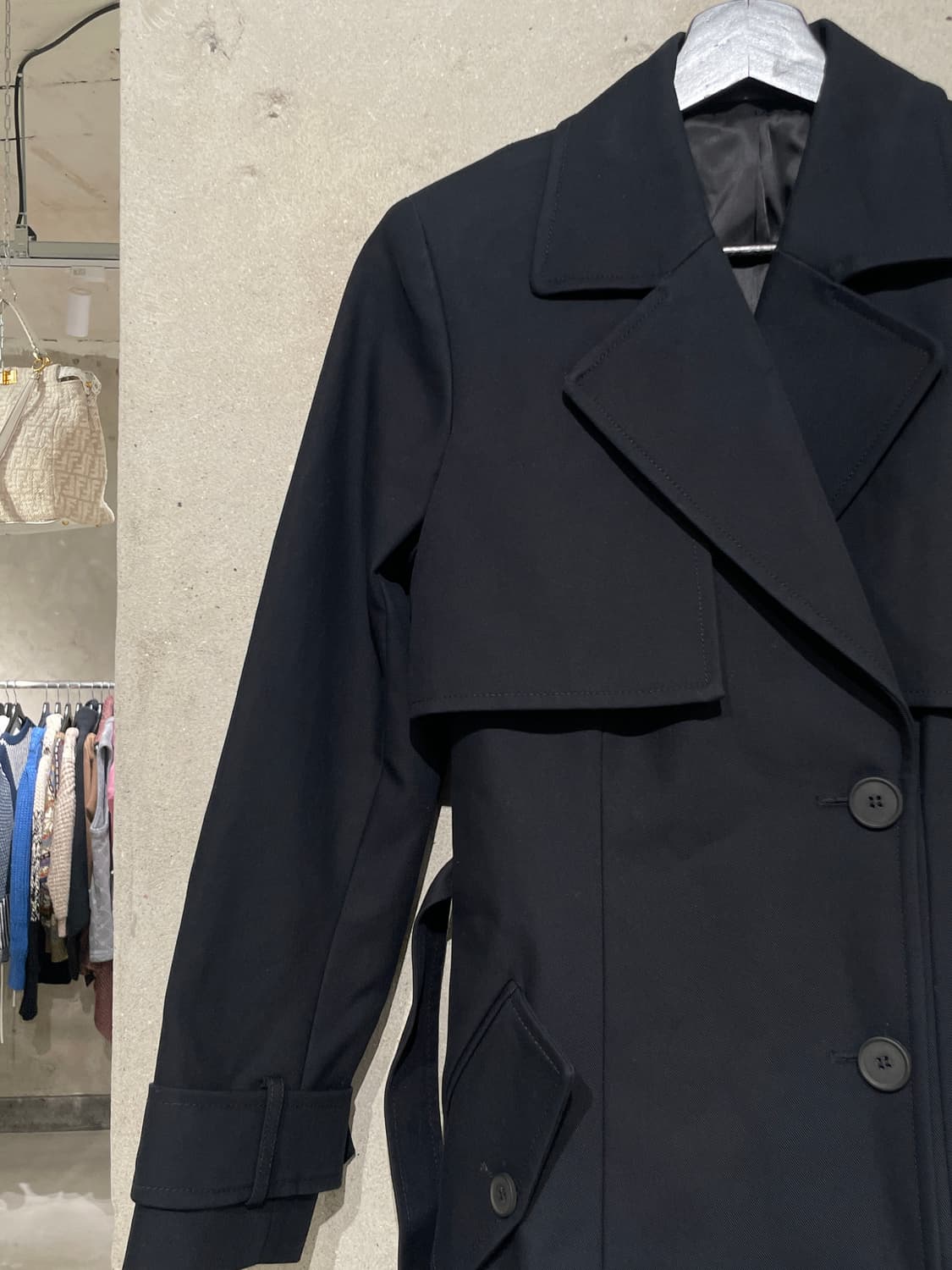 올세인츠 블랙 세이지 트렌치 코트 상품이미지2