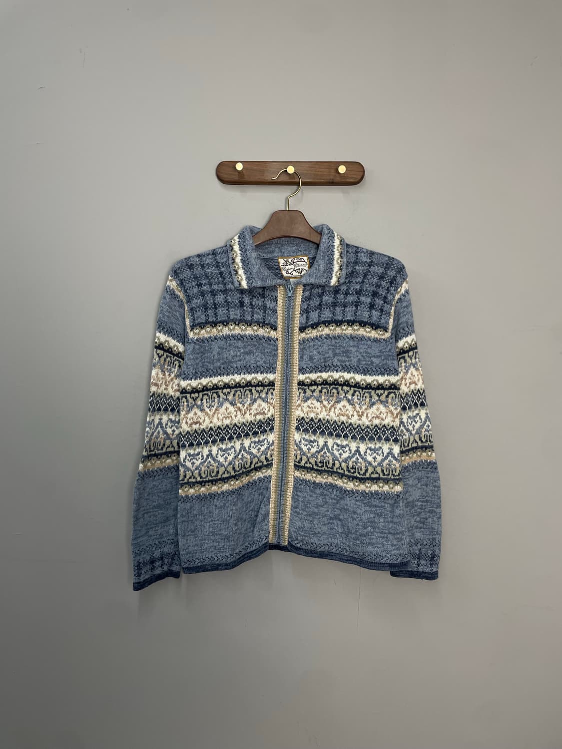 빈티지 노르딕 패턴 가디건 집업 H2149 상품이미지2