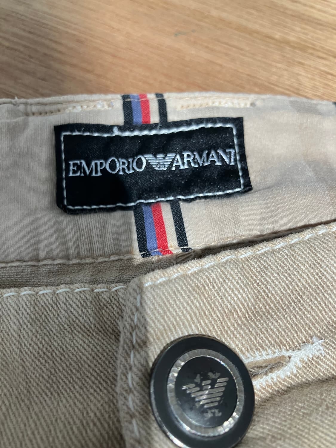 30) 00s Emporio Armani 베이지 스트레이트 워크 팬츠 상품이미지9