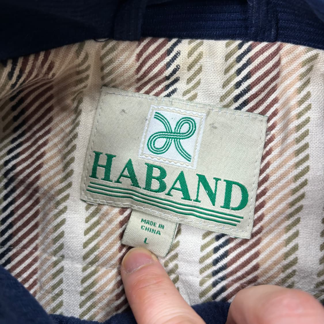 Haband 골지 네이비 자켓 상품이미지3