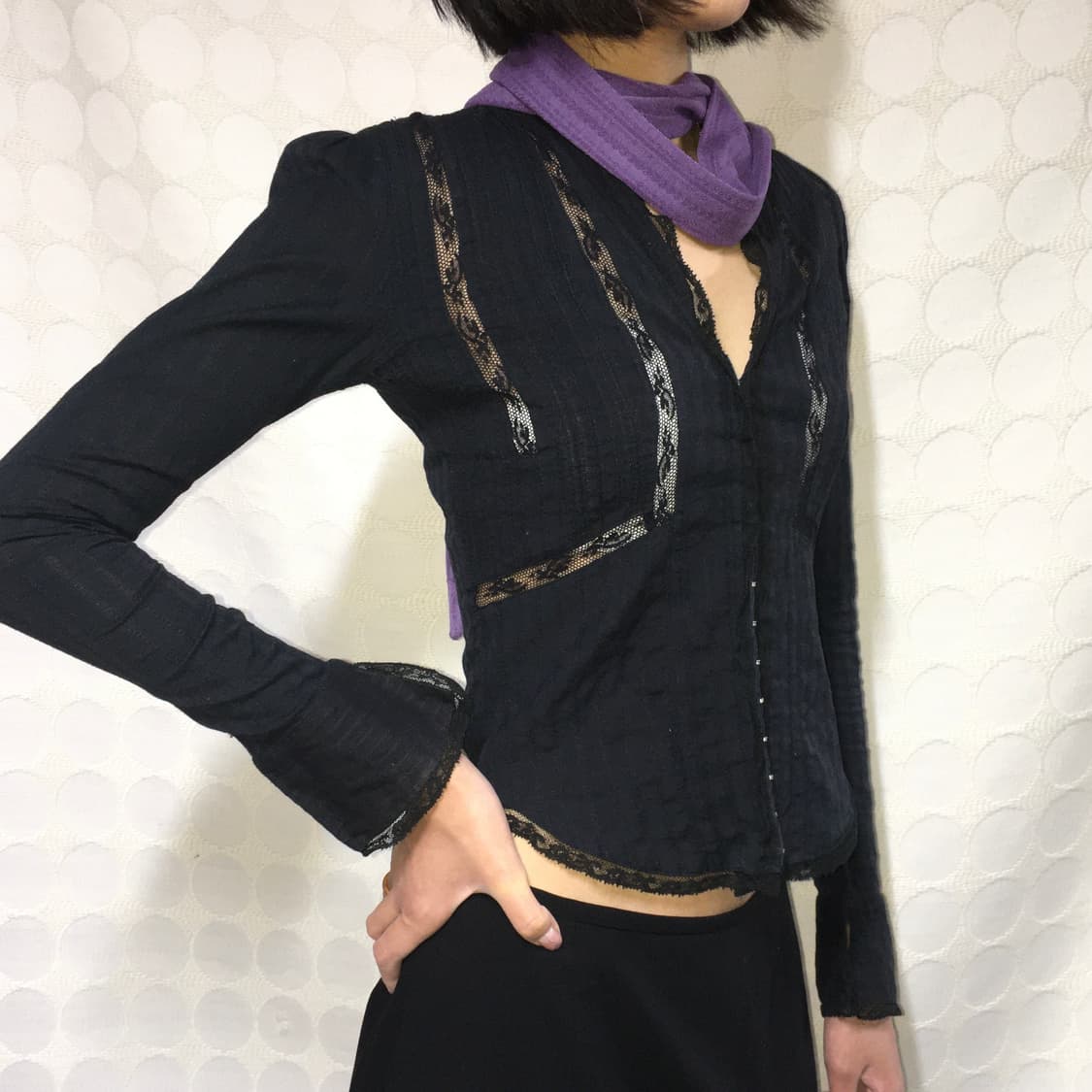 Ralph Lauren 궁정풍 레이스 블라우스 상품이미지1