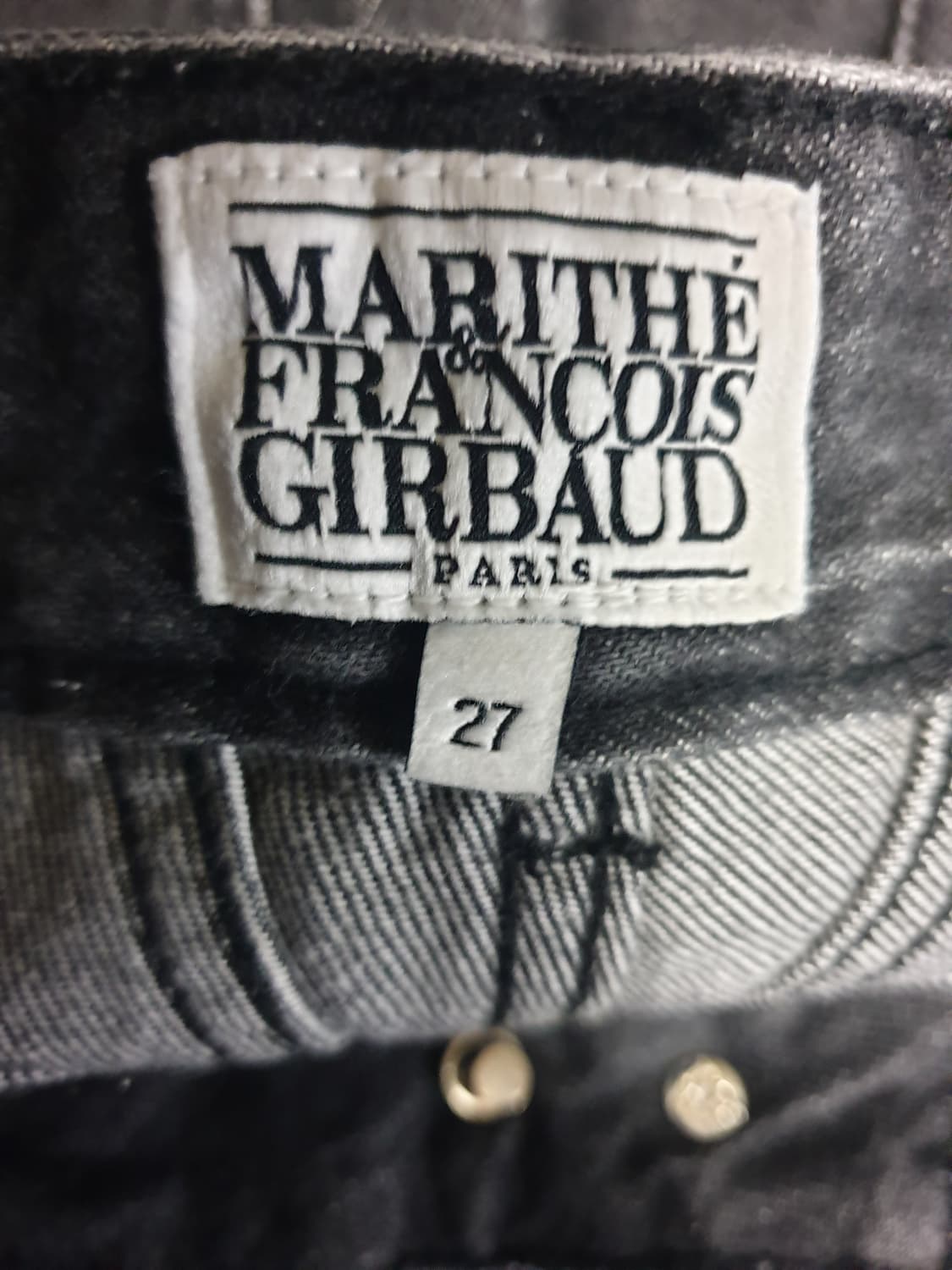 (품절매물)마리떼프랑소와저버 슬림스트레이트 데블버튼 데님진 흑청 (27) 상품이미지5