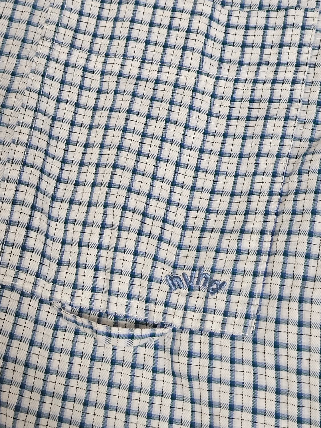 해브해드 체크셔츠 블루화이트 상품이미지4