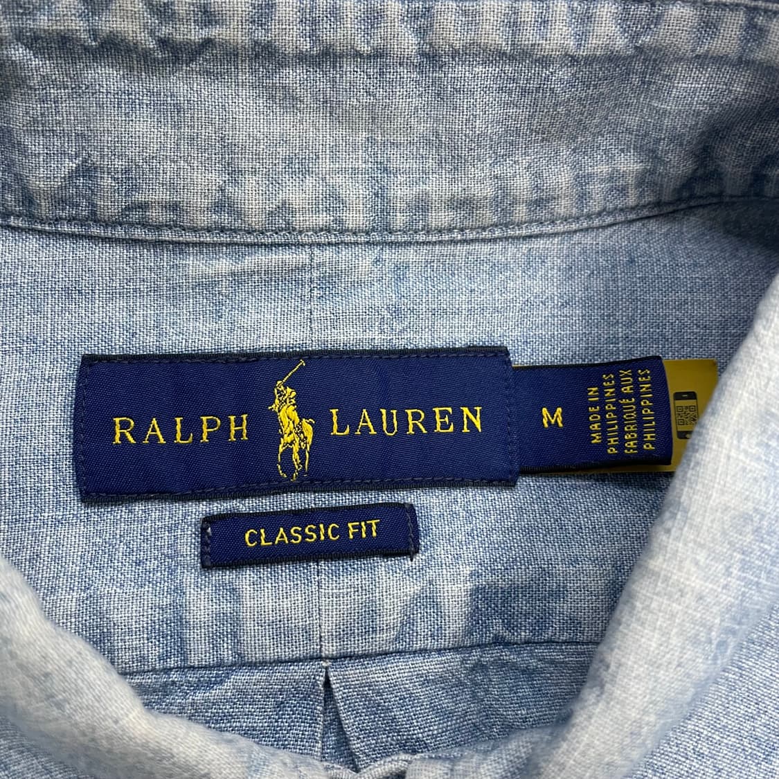 폴로 랄프로렌 포니 로고 샴브레이 데님 셔츠 상품이미지3